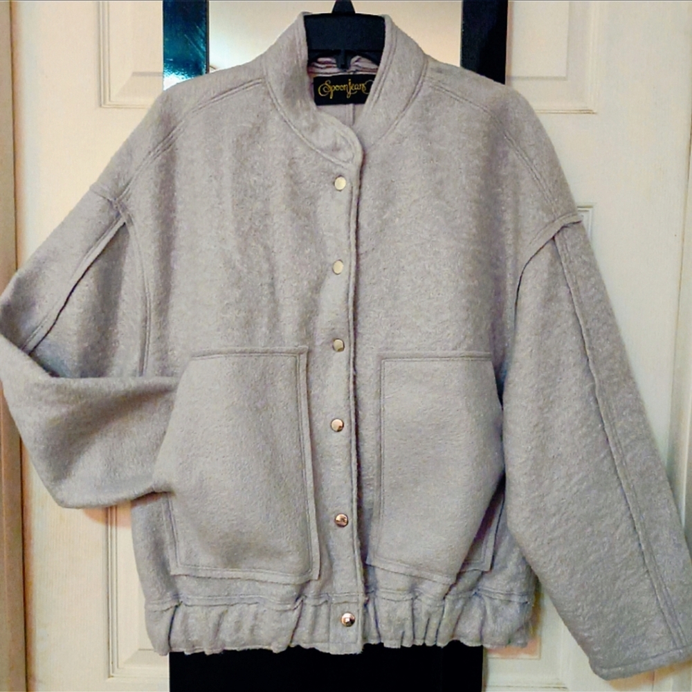 SOLD!!! Heather Gray Women's Bomber